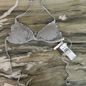 Roxy Monochrome Striped Bikini Top